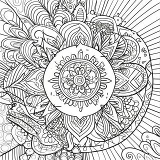 Spiritual Mandala Coloring Page 6426-5240