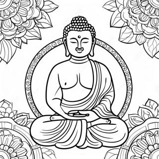 Peaceful Buddha Coloring Page 6427-5241