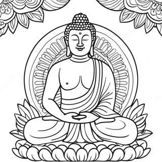 Peaceful Buddha Coloring Page 6427-5242