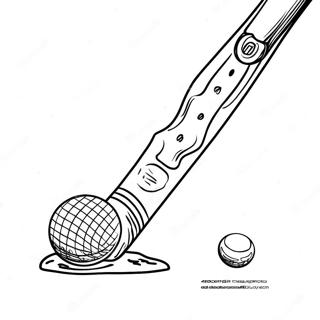 Field Hockey Stick And Ball Coloring Page 64284-51529