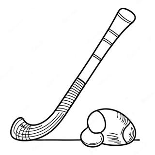 Field Hockey Stick And Ball Coloring Page 64284-51532