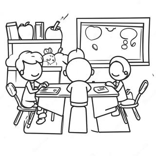 Creative Classroom Scene Coloring Page 64294-51537