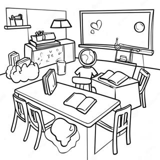 Creative Classroom Scene Coloring Page 64294-51538