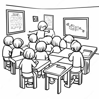 Creative Classroom Scene Coloring Page 64294-51539