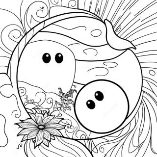 Sun And Moon Yin Yang Coloring Page 64313-51551