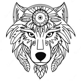 Wolf Native American Coloring Pages