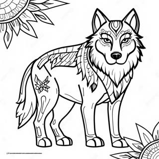 Wolf Native American Coloring Page 64323-51564