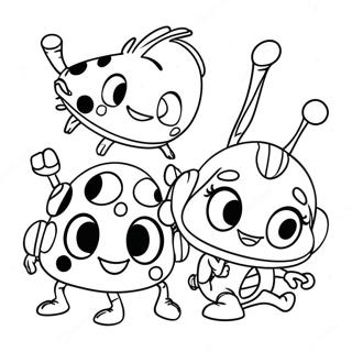 Beat Bugs Characters Coloring Pages