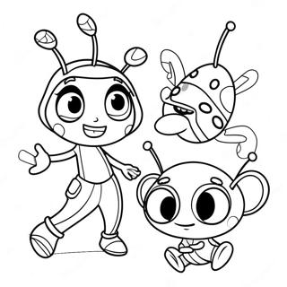 Beat Bugs Colorful Characters Coloring Page 64333-51567