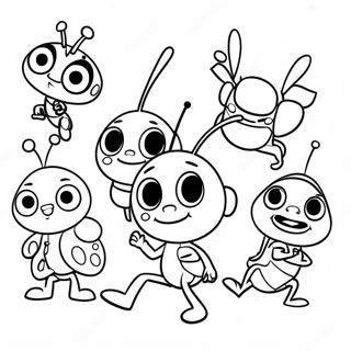 Beat Bugs Colorful Characters Coloring Page 64333-51568