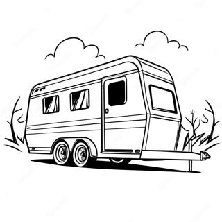 Colorful Horse Trailer On The Road Coloring Page 64354-51588