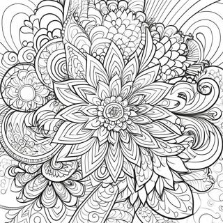 Fractal Mandala Coloring Page 64363-51592