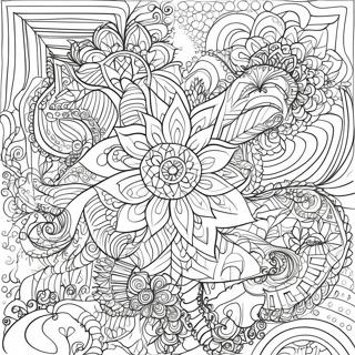 Intricate Fractal Patterns Coloring Page 64364-51596