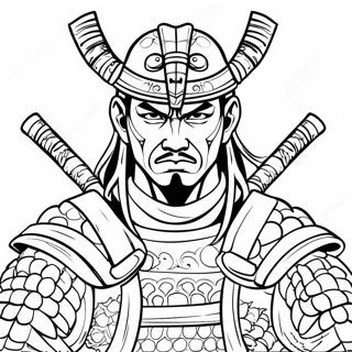 Samurai Warrior Coloring Page 6436-5247