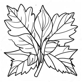 Adorable Autumn Leaves Coloring Page 64374-51604