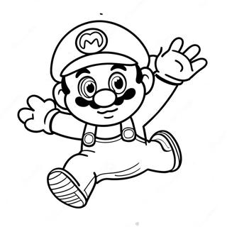 Cute Baby Mario Jumping Coloring Page 64384-51609