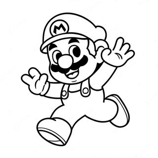 Cute Baby Mario Jumping Coloring Page 64384-51610