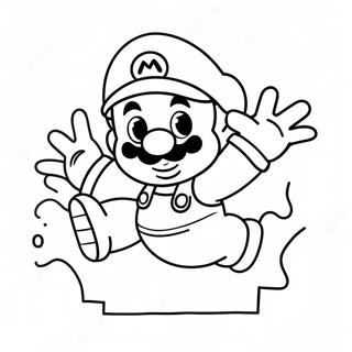 Cute Baby Mario Jumping Coloring Page 64384-51612