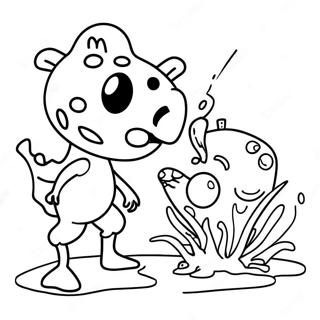 Colorful Peashooter Vs Zombie Coloring Page 64404-51626