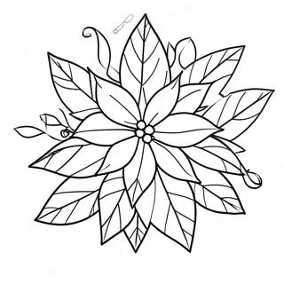 Christmas Poinsettia Coloring Pages