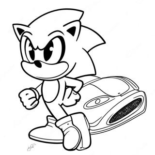 Sonic The Hedgehog In Racing Gear Coloring Page 64434-51653