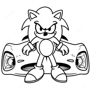 Sonic The Hedgehog In Racing Gear Coloring Page 64434-51654