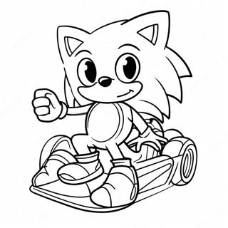 Sonic The Hedgehog In Racing Gear Coloring Page 64434-51656