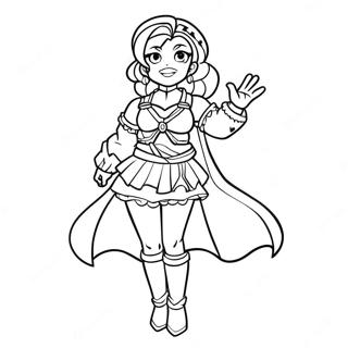 Mina Ashido In Hero Costume Coloring Page 64444-51660