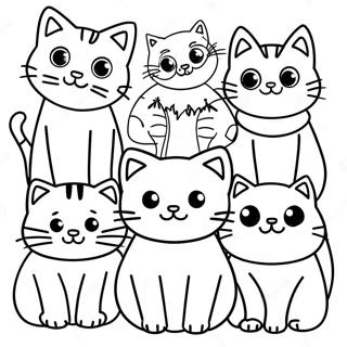 Adventurous Cat Pack Members Coloring Page 64454-51665