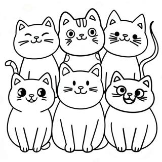 Adventurous Cat Pack Members Coloring Page 64454-51667