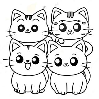 Adventurous Cat Pack Members Coloring Page 64454-51668