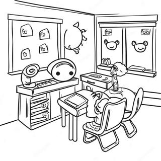 Fun 3rd Grade Classroom Coloring Page 6447-5261