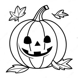 Easy Halloween Pumpkin Coloring Page 64493-51695