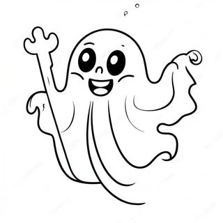 Cute Halloween Ghost Coloring Page 64494-51698