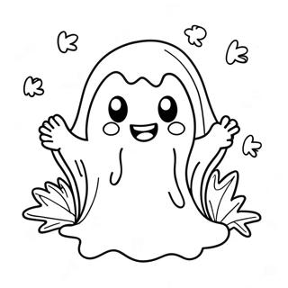 Cute Halloween Ghost Coloring Page 64494-51700