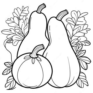 Colorful Gourd Harvest Coloring Page 64504-51705