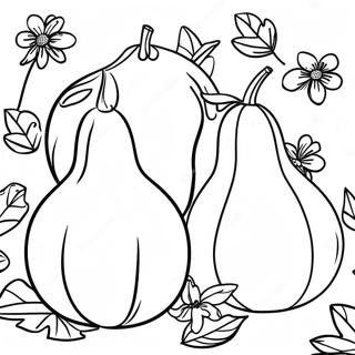 Colorful Gourd Harvest Coloring Page 64504-51707