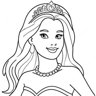 Sparkling Barbie Princess Coloring Page 64524-51720