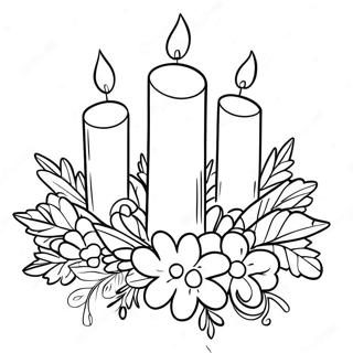 Advent Wreath Coloring Page 64533-51722