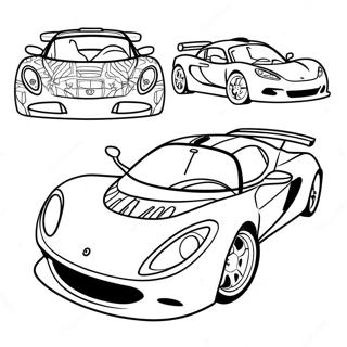 Sporty Lotus Car Coloring Page 64544-51736