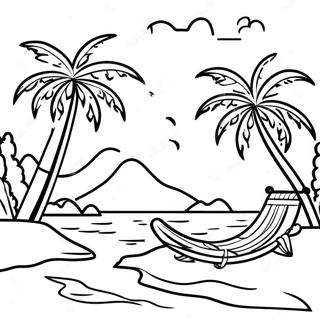 Tropical Polynesian Island Coloring Page 64554-51737