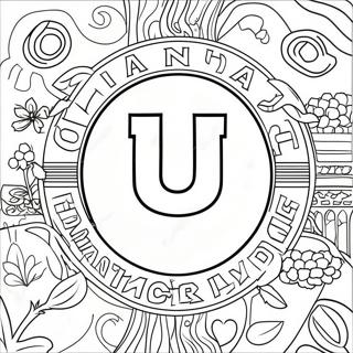 Utah Utes Logo Coloring Page 64563-51751