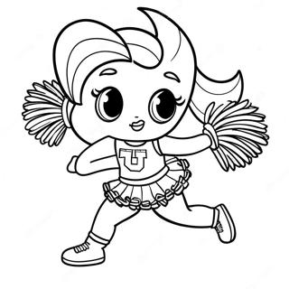 Utah Utes Cheerleader Coloring Page 64564-51746