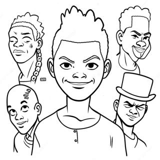 Boondocks Characters Coloring Page 6456-5258