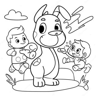 Riley Playing With Friends Coloring Page 64574-51758