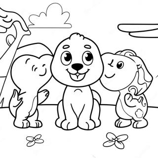 Riley Playing With Friends Coloring Page 64574-51759