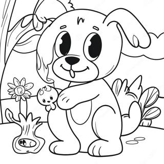 Riley Playing With Friends Coloring Page 64574-51760