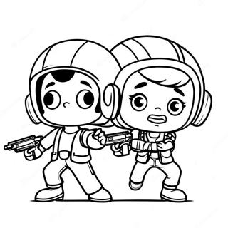 Huey And Riley In Action Coloring Page 6457-5269