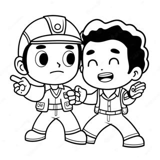 Huey And Riley In Action Coloring Page 6457-5271