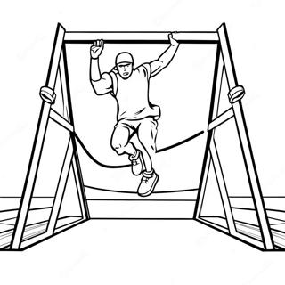 American Ninja Warrior Obstacle Course Coloring Page 64583-51770